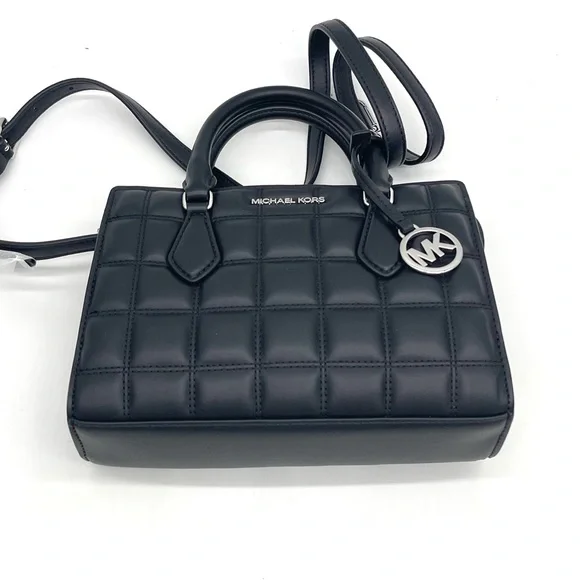 Michael Kors Black Quilted Sheila Satchel Crossbody Bag - Picture 5 of 9